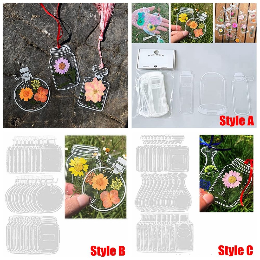 30Pcs DIY Transparent Dried Fl - Dried Flower Bookmark ulasan dan harga