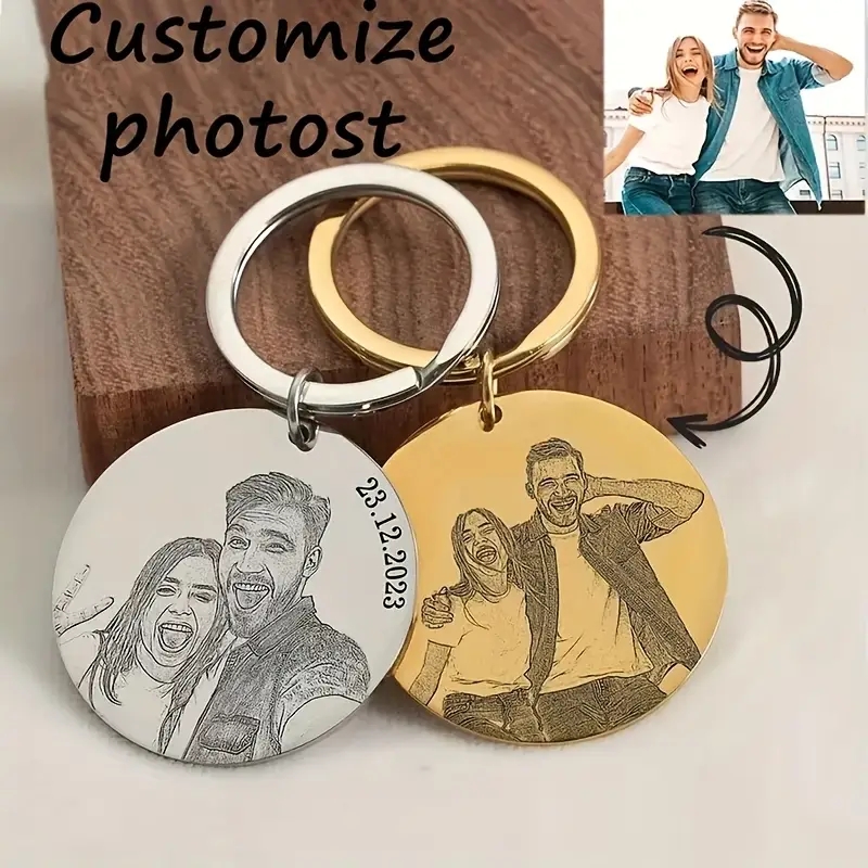 Personalized Engraved Portrait - Initial Ring Custom ulasan dan harga