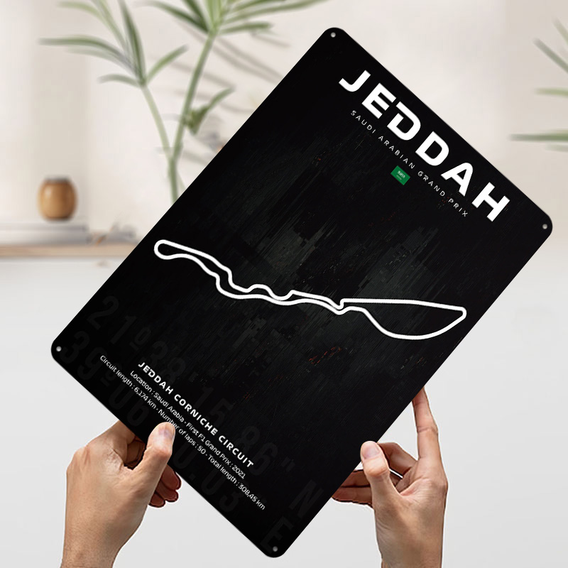 Jeddah Circuit Map Poster Cust - Custom Map Poster ulasan dan harga