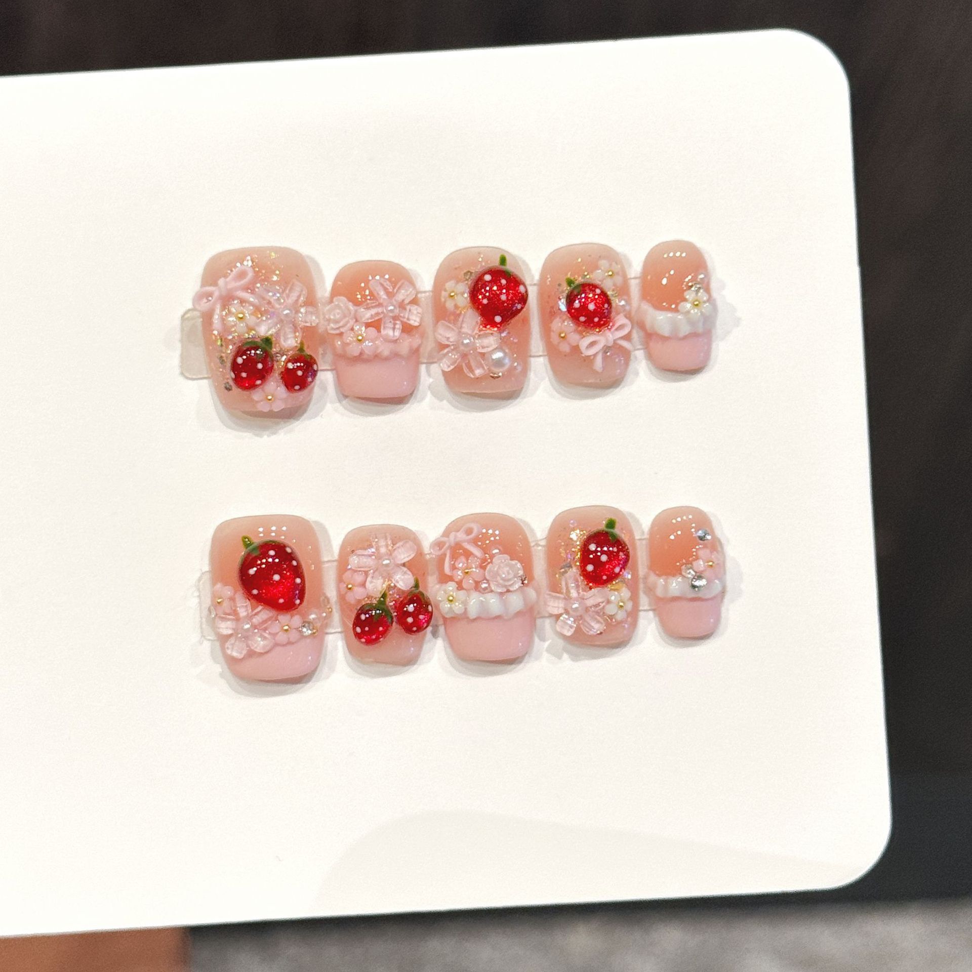 10pcs Cute Red Strawberry Pres - Pressed Flower Art ulasan dan harga